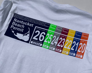 '26 Multi Color Long Sleeve tees in White