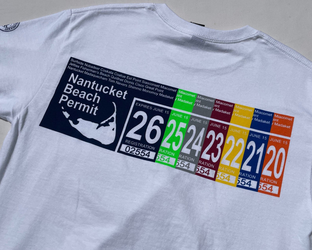 '26 Nantucket Multi Color Beach Permit tees